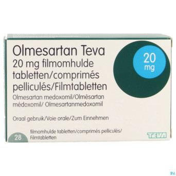 Olmesartan teva generics 20mg comp pell 28