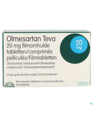 Olmesartan teva generics 20mg comp pell 28