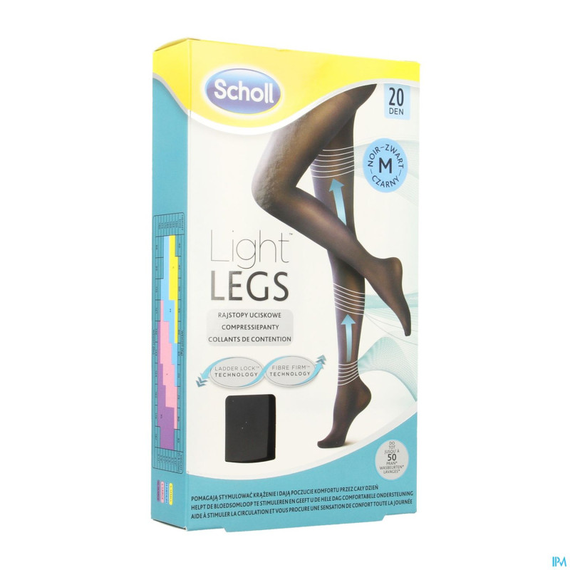 Scholl light legs 20d medium    black