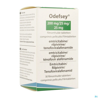 Odefsey 200mg/ 25mg/ 25mg comp pell fl  30