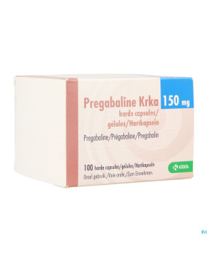 Pregabaline krka 150mg caps dur 100 x150mg
