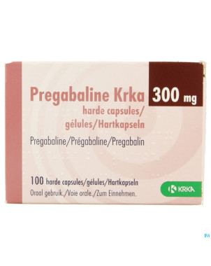 Pregabaline krka 300mg caps dur 100 x300mg