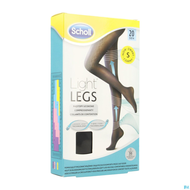 Scholl light legs 20d small    black