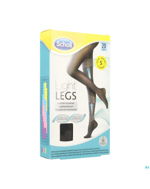 Scholl light legs 20d small    black