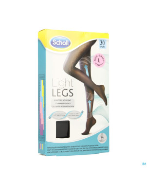 Scholl light legs 20d large    black
