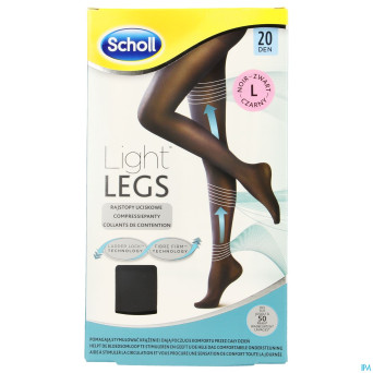 Scholl light legs 20d large    black