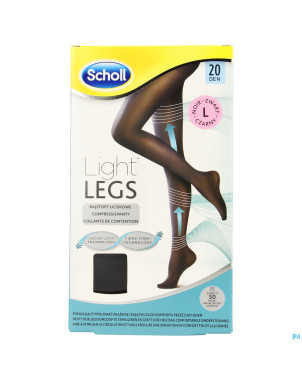 Scholl light legs 20d large    black