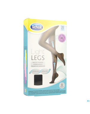Scholl light legs 20d extra large    black