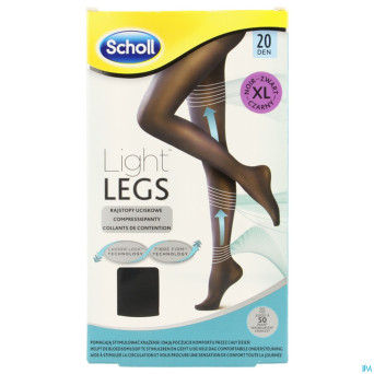 Scholl light legs 20d extra large    black