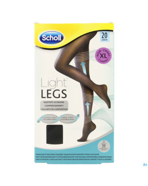 Scholl light legs 20d extra large    black