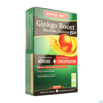 Superdiet ginkgo boost bio    amp 20