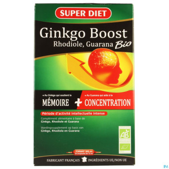 Superdiet ginkgo boost bio    amp 20