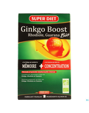 Superdiet ginkgo boost bio    amp 20