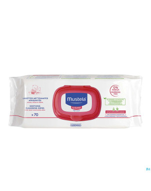 Mustela pts lingettes nett. apaisantes n/parfum 70