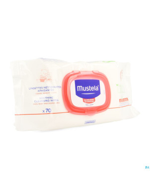 Mustela pts lingettes nett. apaisantes n/parfum 70