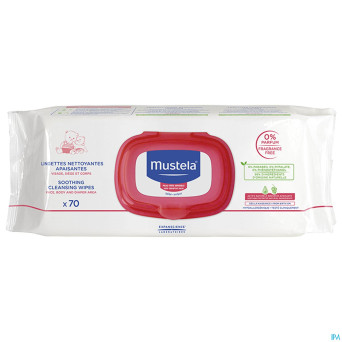 Mustela pts lingettes nett. apaisantes n/parfum 70