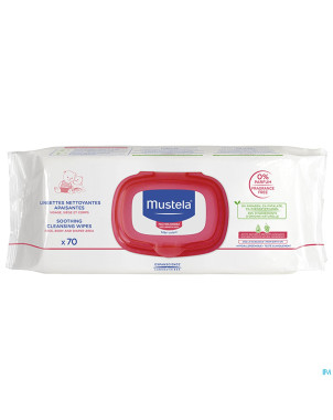 Mustela pts lingettes nett. apaisantes n/parfum 70