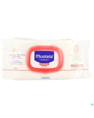 Mustela pts lingettes nett. apaisantes n/parfum 70