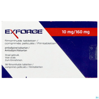 Exforge 10mg/160mg pipharma comp 98 pip