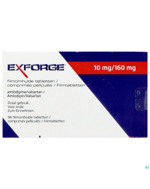 Exforge 10mg/160mg pipharma comp 98 pip