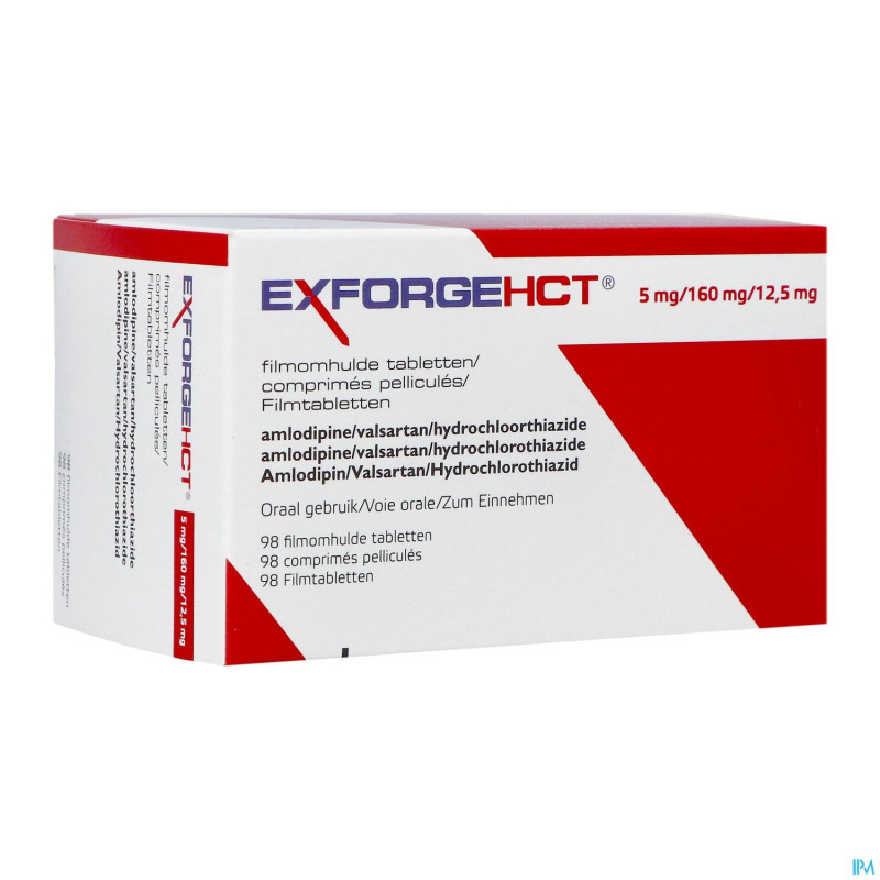 Exforge hct  5mg/160mg/12,5mg pipharma comp 98 pip