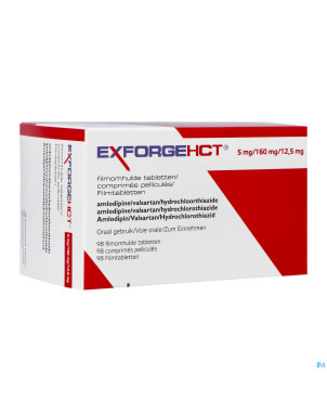 Exforge hct  5mg/160mg/12,5mg pipharma comp 98 pip