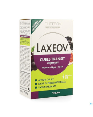 Laxeov transit pruneau-figue-raisin   cubes 10x10g