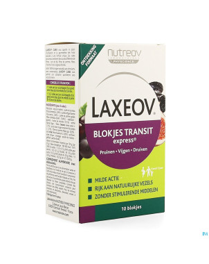 Laxeov transit pruneau-figue-raisin   cubes 10x10g