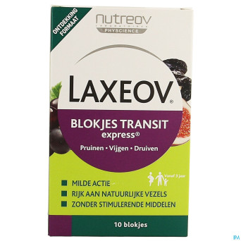 Laxeov transit pruneau-figue-raisin   cubes 10x10g