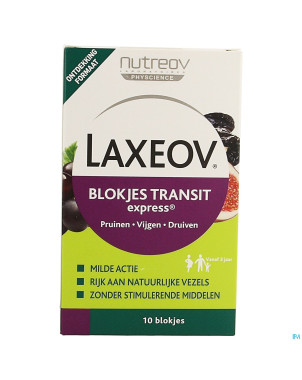 Laxeov transit pruneau-figue-raisin   cubes 10x10g