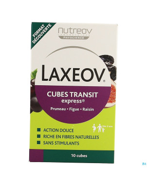 Laxeov transit pruneau-figue-raisin   cubes 10x10g
