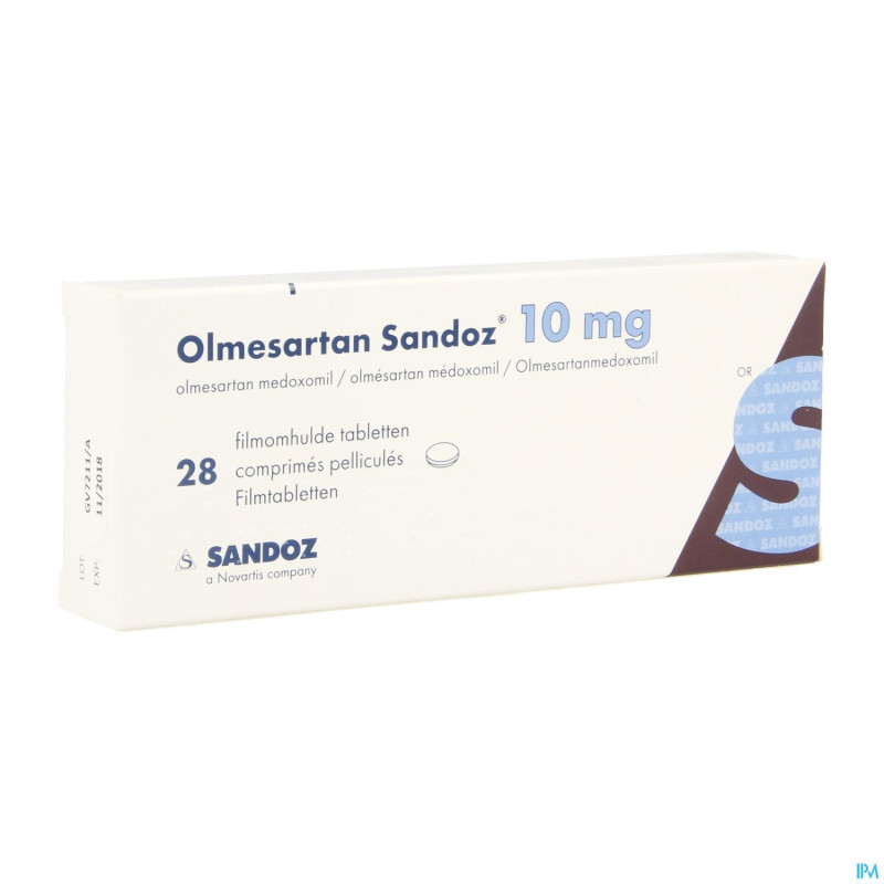 Olmesartan sandoz 10mg comp  28 x 10mg