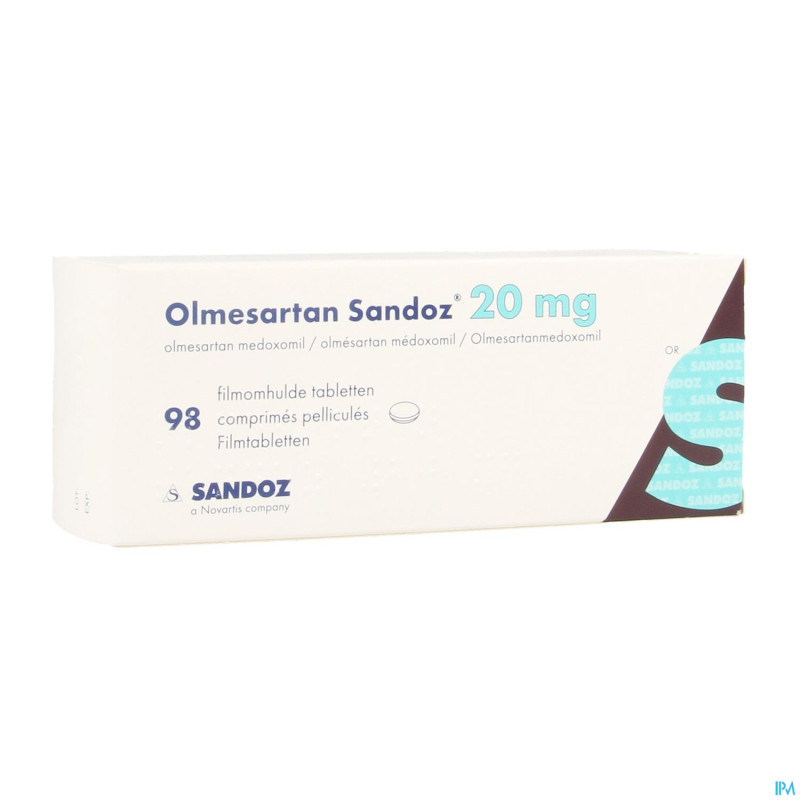 Olmesartan sandoz 20mg comp  98 x 20mg