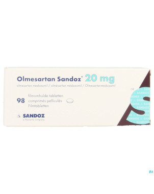 Olmesartan sandoz 20mg comp  98 x 20mg