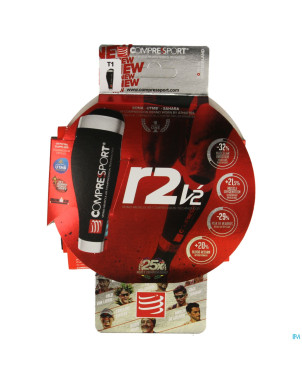 Compressport calf r2v2 black t1