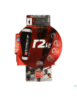 Compressport calf r2v2 black t2
