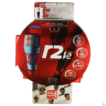 Compressport calf r2v2 black t3