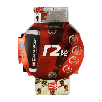 Compressport calf r2v2 black t4