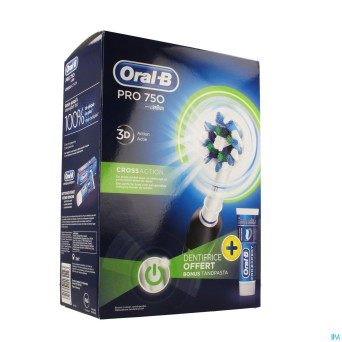 Oral b brosse elec.pro 750 bl cross+dent. pro exp.