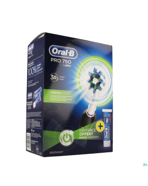 Oral b brosse elec.pro 750 bl cross+dent. pro exp.