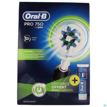 Oral b brosse elec.pro 750 bl cross+dent. pro exp.
