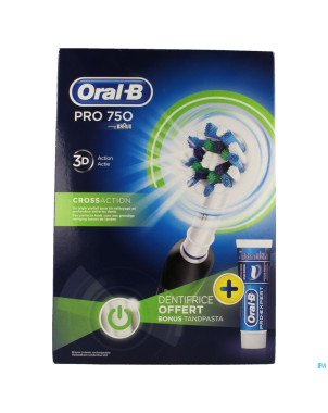 Oral b brosse elec.pro 750 bl cross+dent. pro exp.