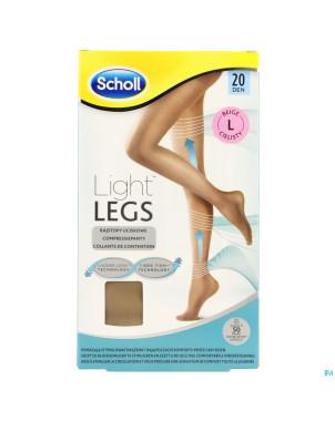 Scholl light legs 20d large beige