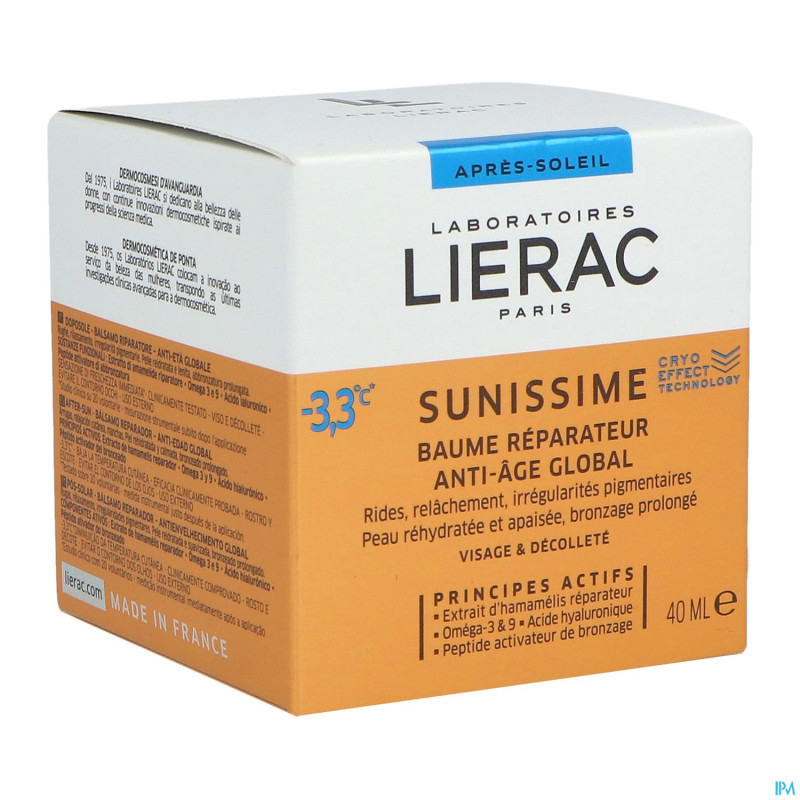 Lierac sunissime baume reparateur rehydra pot 40ml