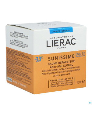 Lierac sunissime baume reparateur rehydra pot 40ml