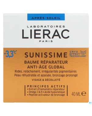Lierac sunissime baume reparateur rehydra pot 40ml
