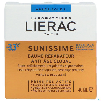 Lierac sunissime baume reparateur rehydra pot 40ml