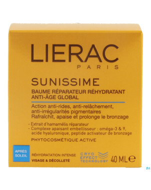 Lierac sunissime baume reparateur rehydra pot 40ml