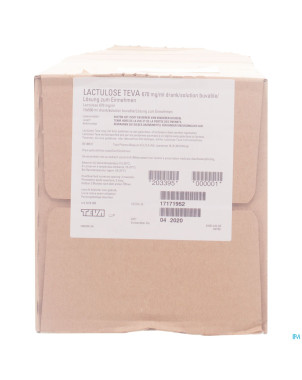 Lactulose teva 670mg/ml sol buvable 10 x 500ml