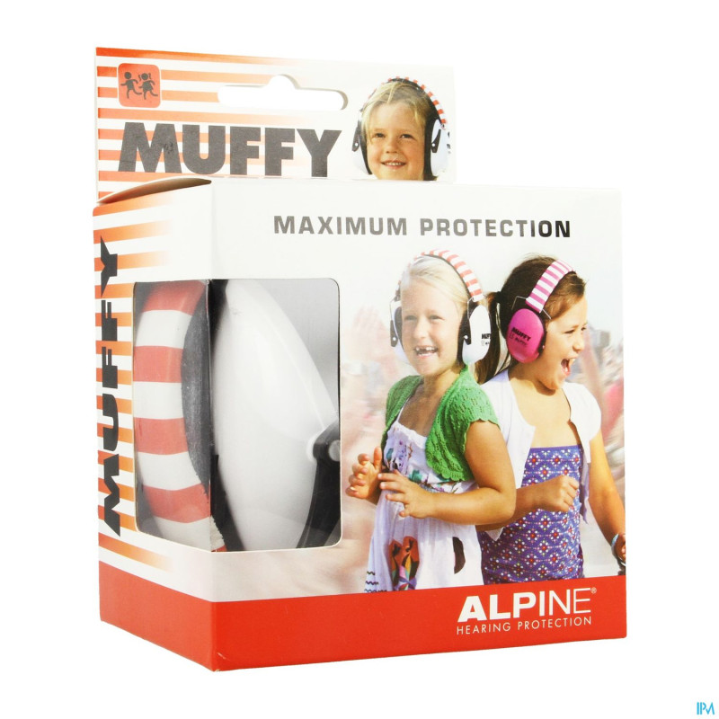 Alpine muffy casque auditif kids    blanc/rouge
